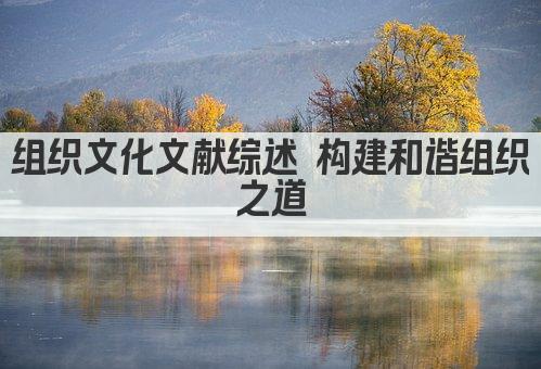 组织文化文献综述 构建和谐企业之道 