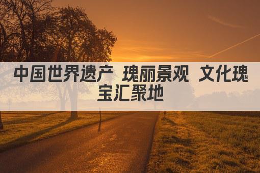 中国世界遗产 瑰丽景观 文化瑰宝汇聚地